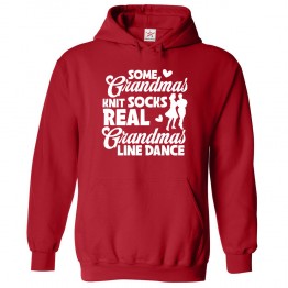 Some Grandmas Knit Socks Real Grandmas Line Dance Kids & Adults Unisex Hoodie